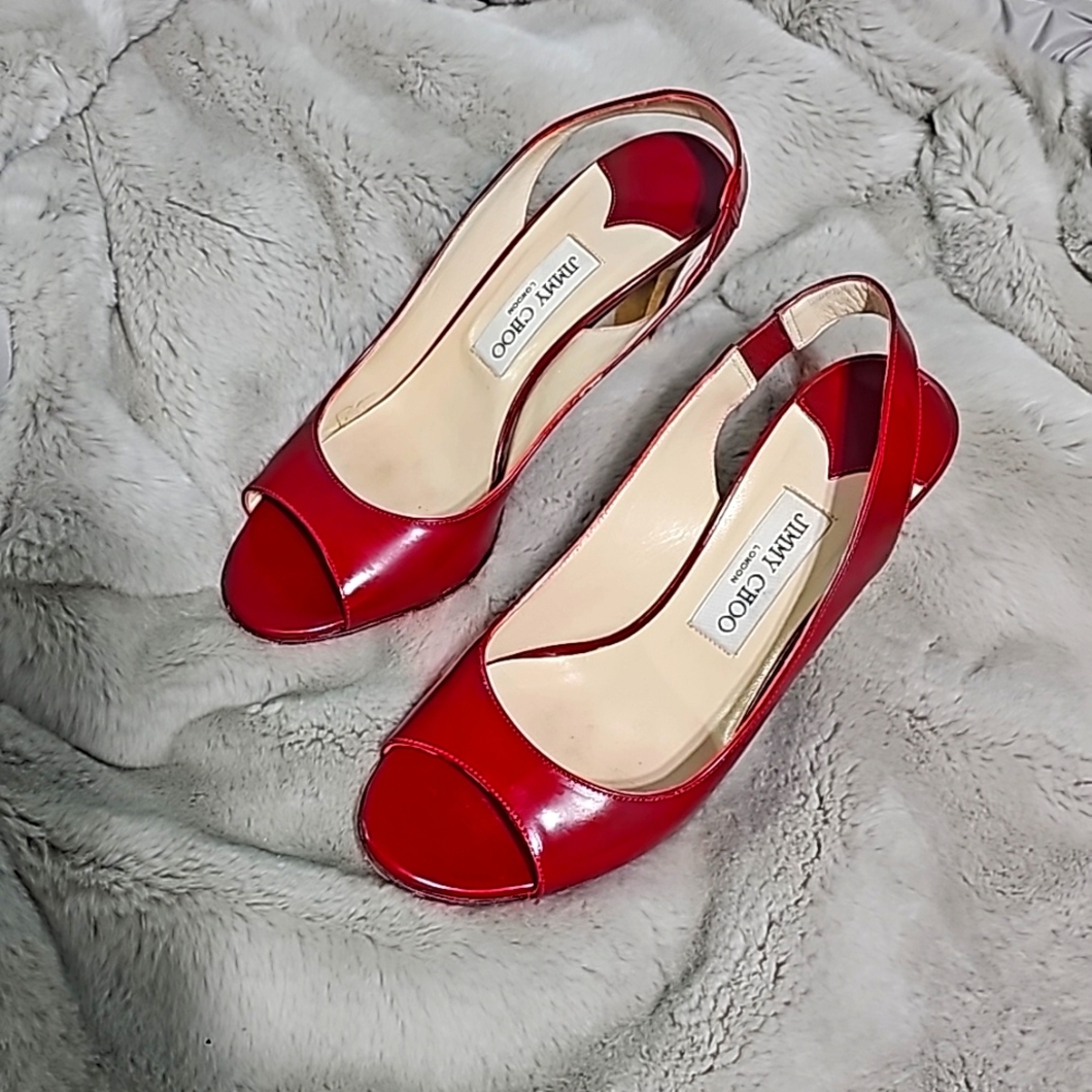 Jimmy Choo slingbacks red
